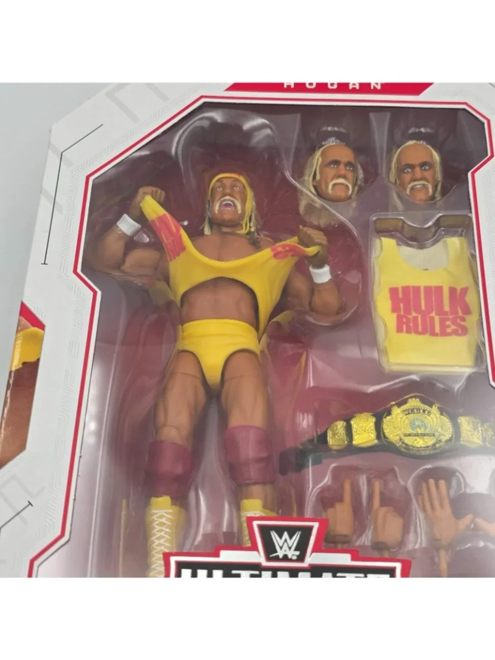 Hulk Hogan WWE Ultimate Edition 30 Wrestling Figure Mattel Ripping Shirt NIB